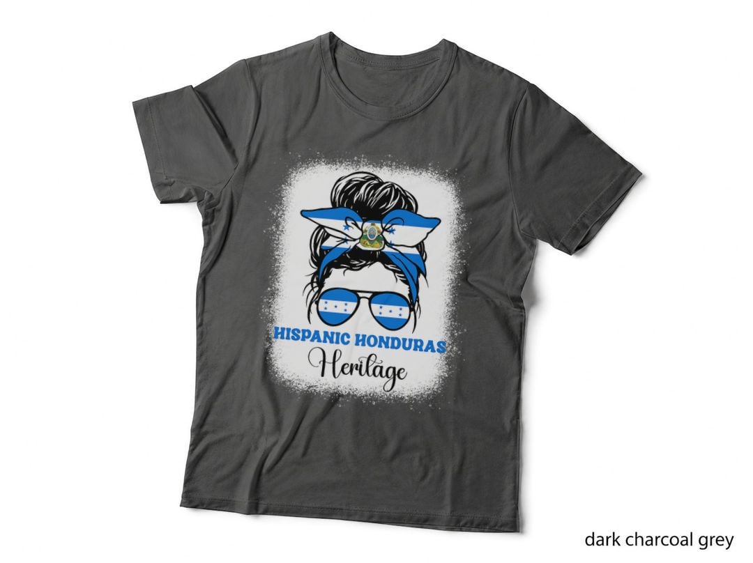 Hispanic Heritage Month, Honduras Flag Messy Bun for Women T-Shirt