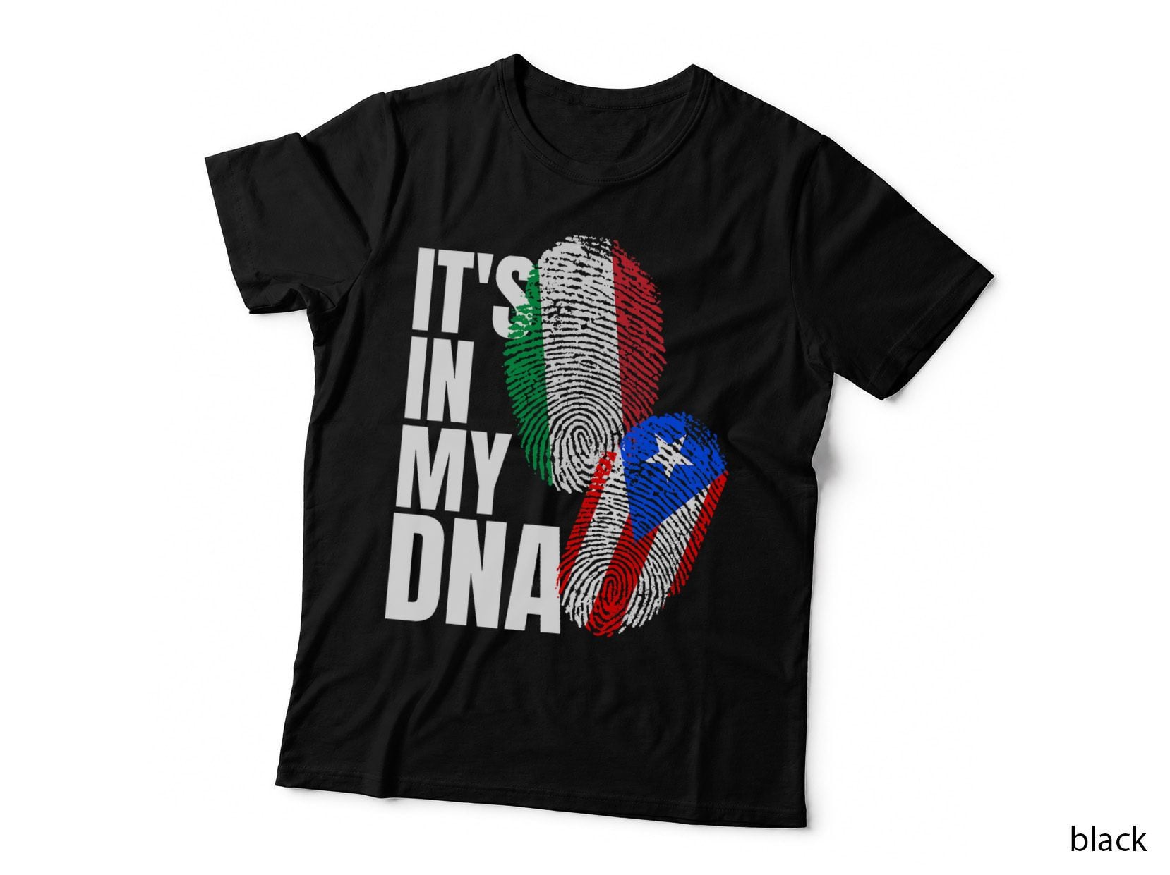 Italian and Puerto Rican DNA Mix Flag Heritage Gift T-Shirt