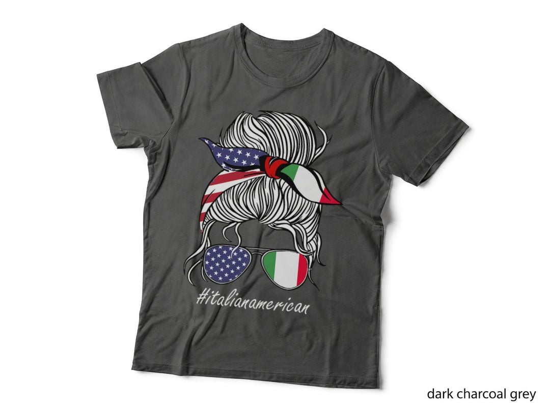 Italy Heritage American Grown Women Girl Italy Flag T-Shirt