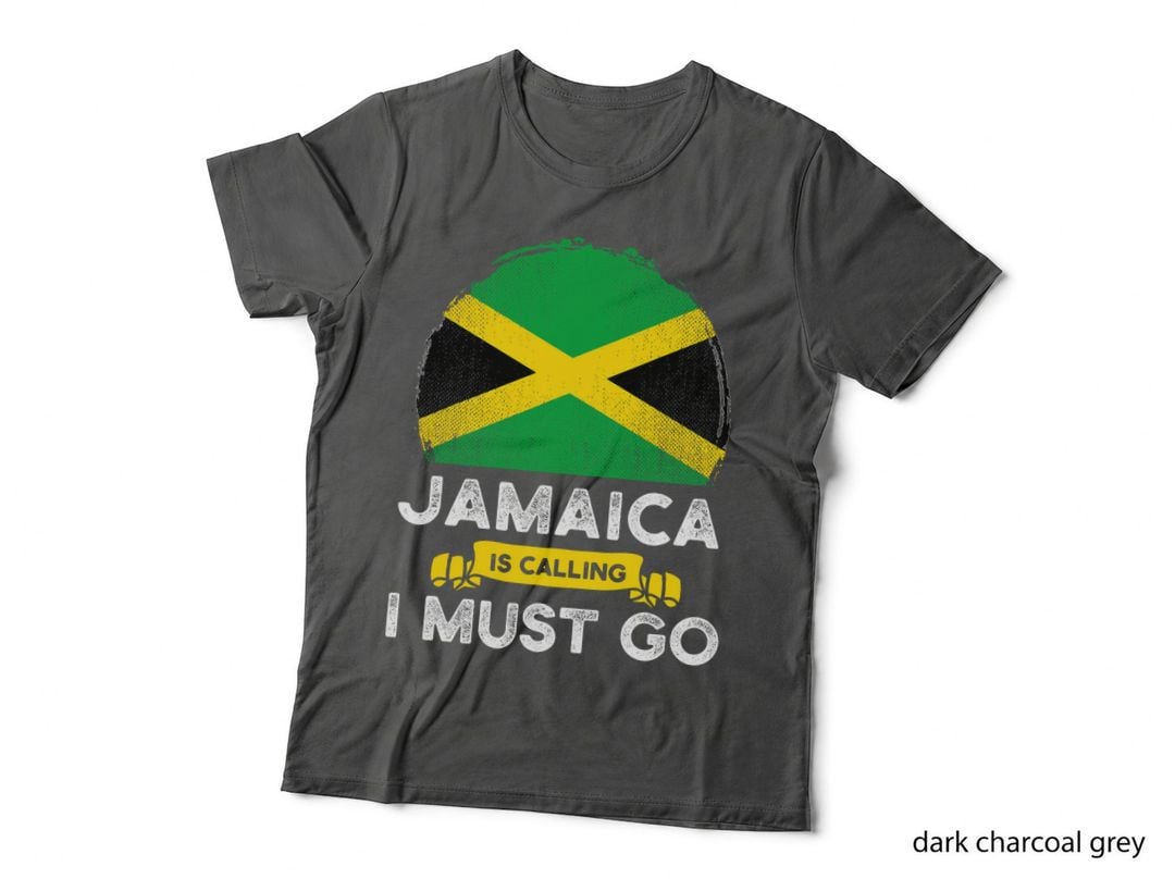 Jamaica Is Calling I Must Go Jamaican Heritage Roots Flag T-Shirt