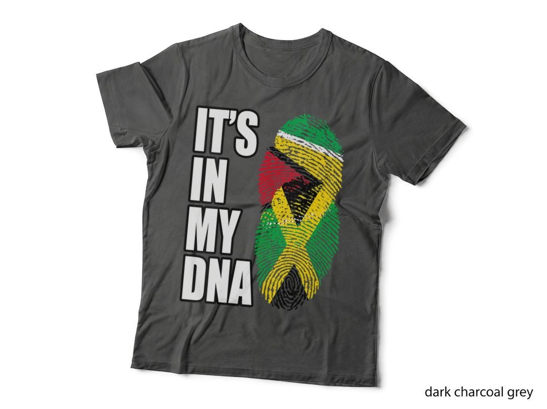 Jamaican and Guyanese Mix DNA Flag Heritage, Gift Lover T-Shirt