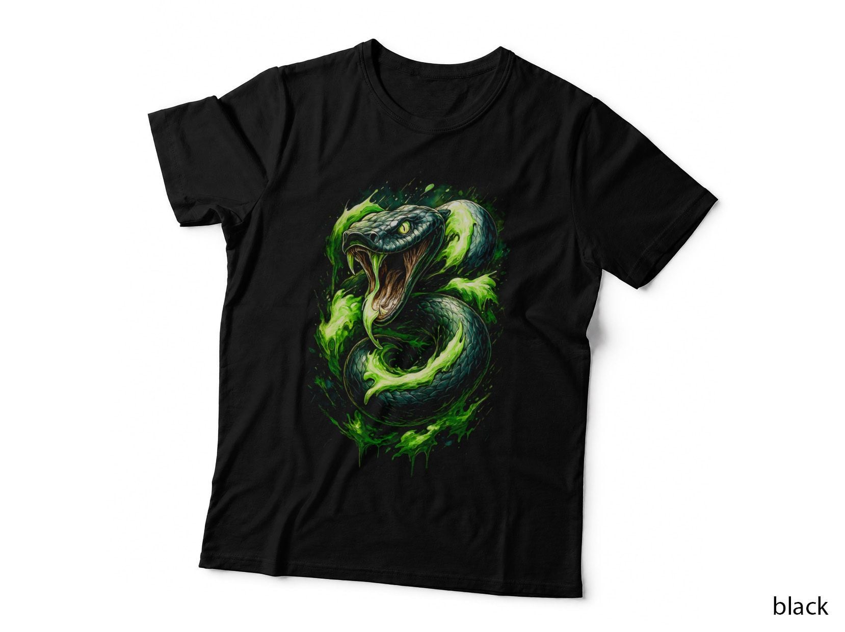Japanese Serpent T-Shirt, Halftone Mystic Snake Graphic Tee, Japan Culture Shirt