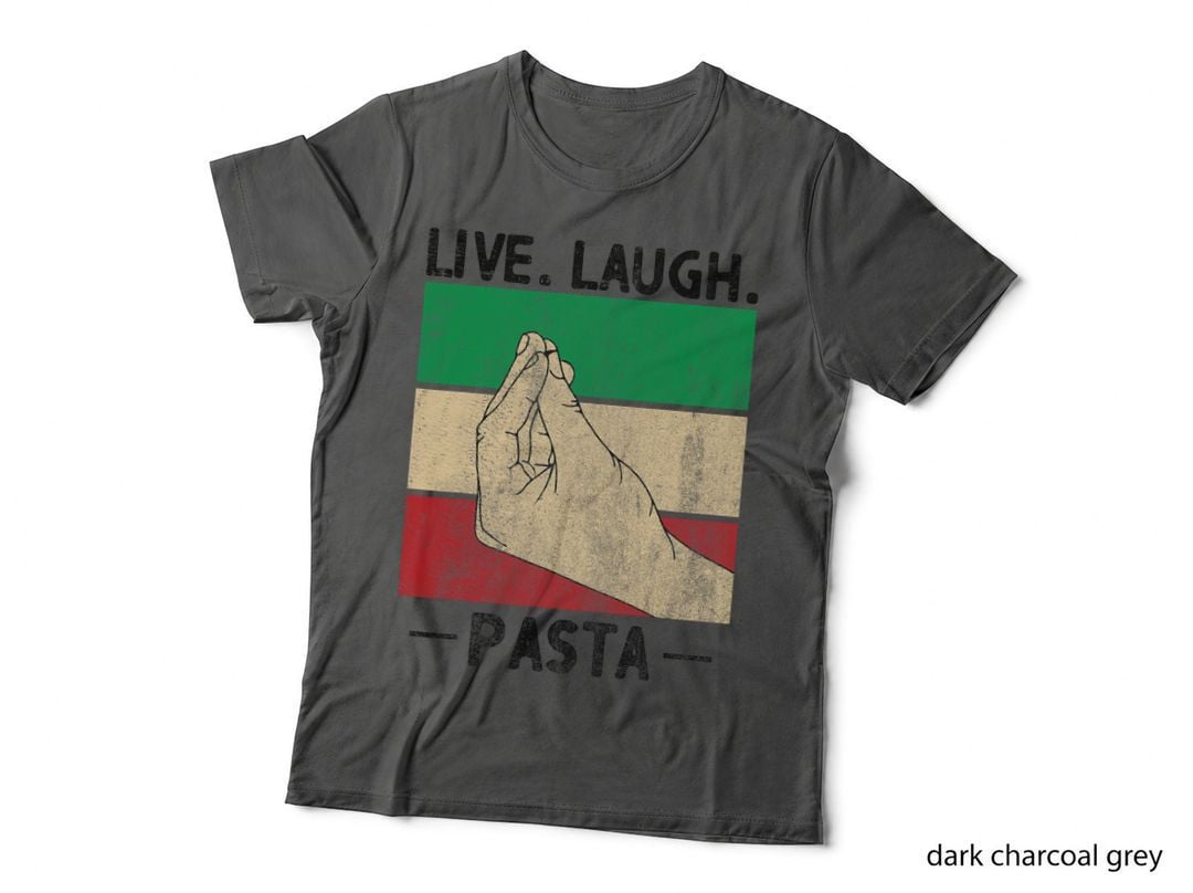 Live Laugh Pasta Italy Italian Culture Italia Flag T-Shirt