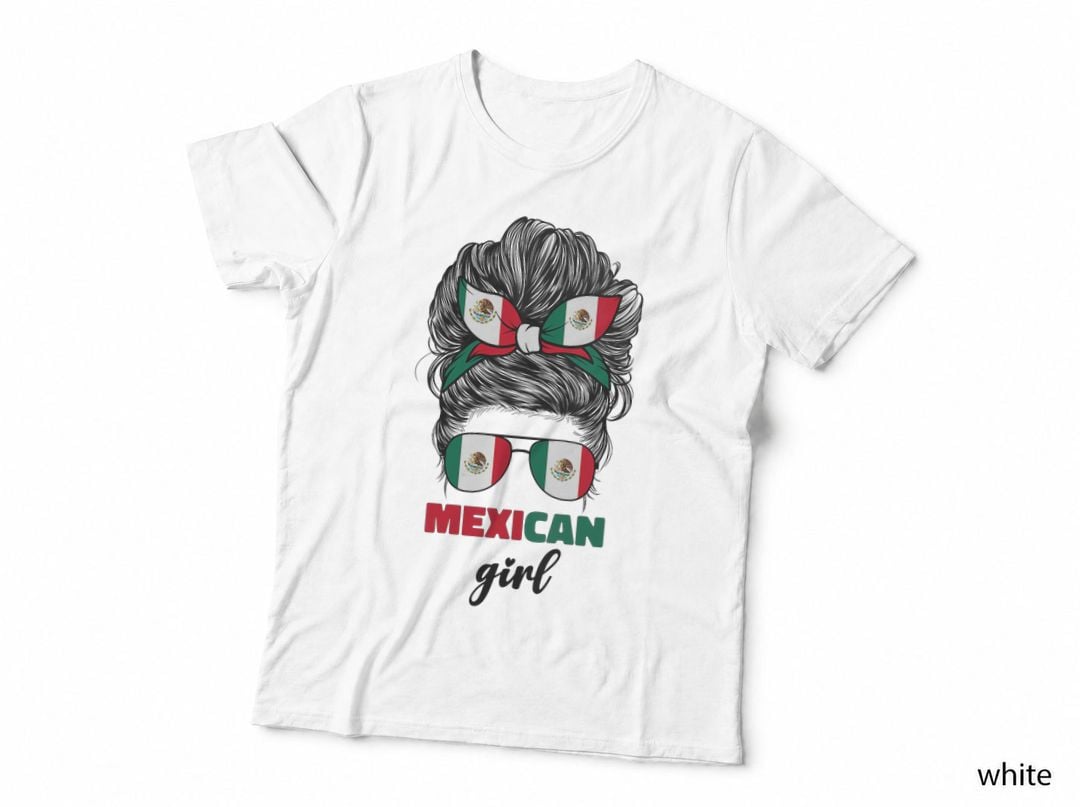 Mexican Girl for Women Mexicana Mexico City Flag Culture Fun T-Shirt