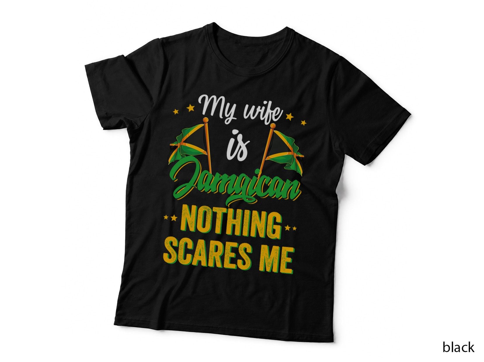 My Wife Is Jamaican Jamaica Heritage Roots Flag Souvenir T-Shirt
