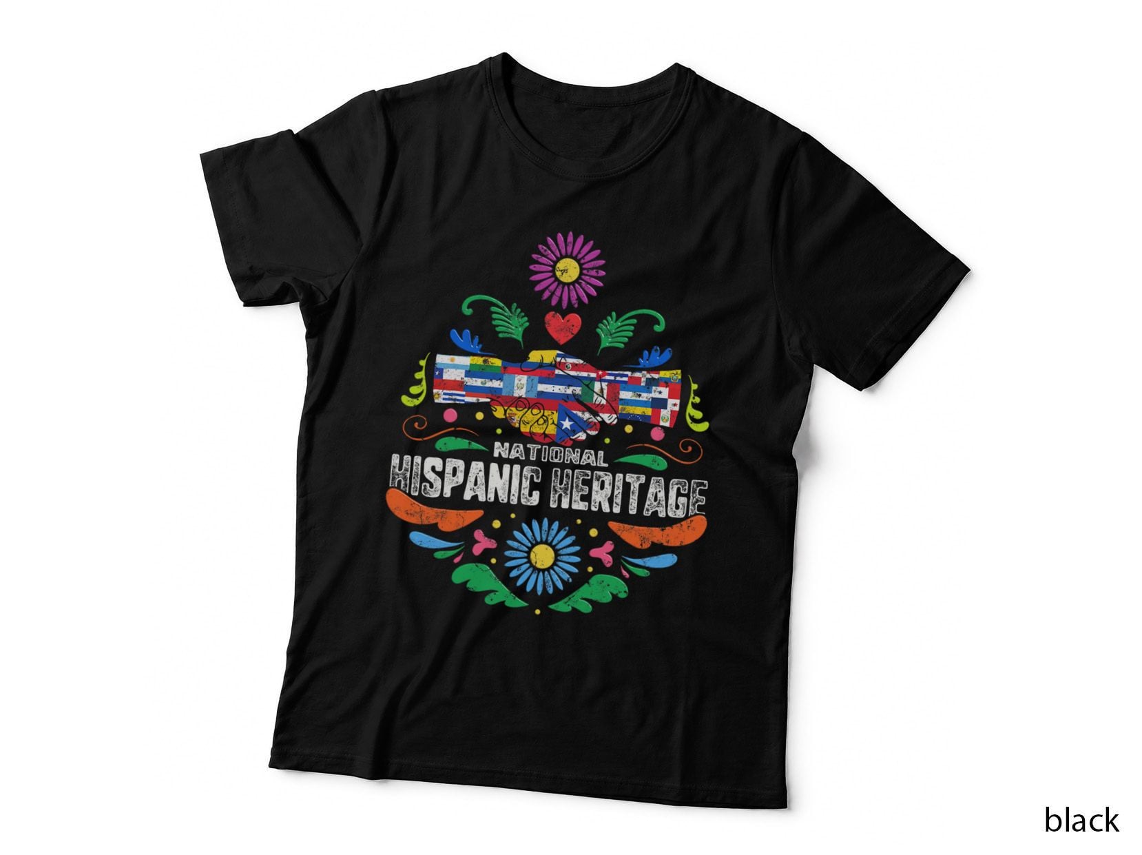 National Hispanic Heritage Month Hispanic Countries Flags T-Shirt