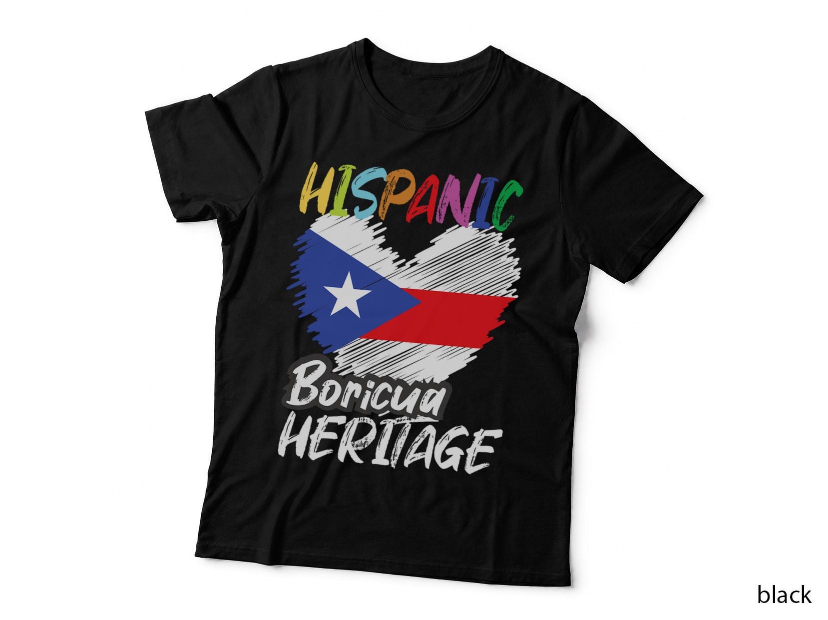 National Hispanic Heritage Month Puerto Rico Flag Bor T-Shirt