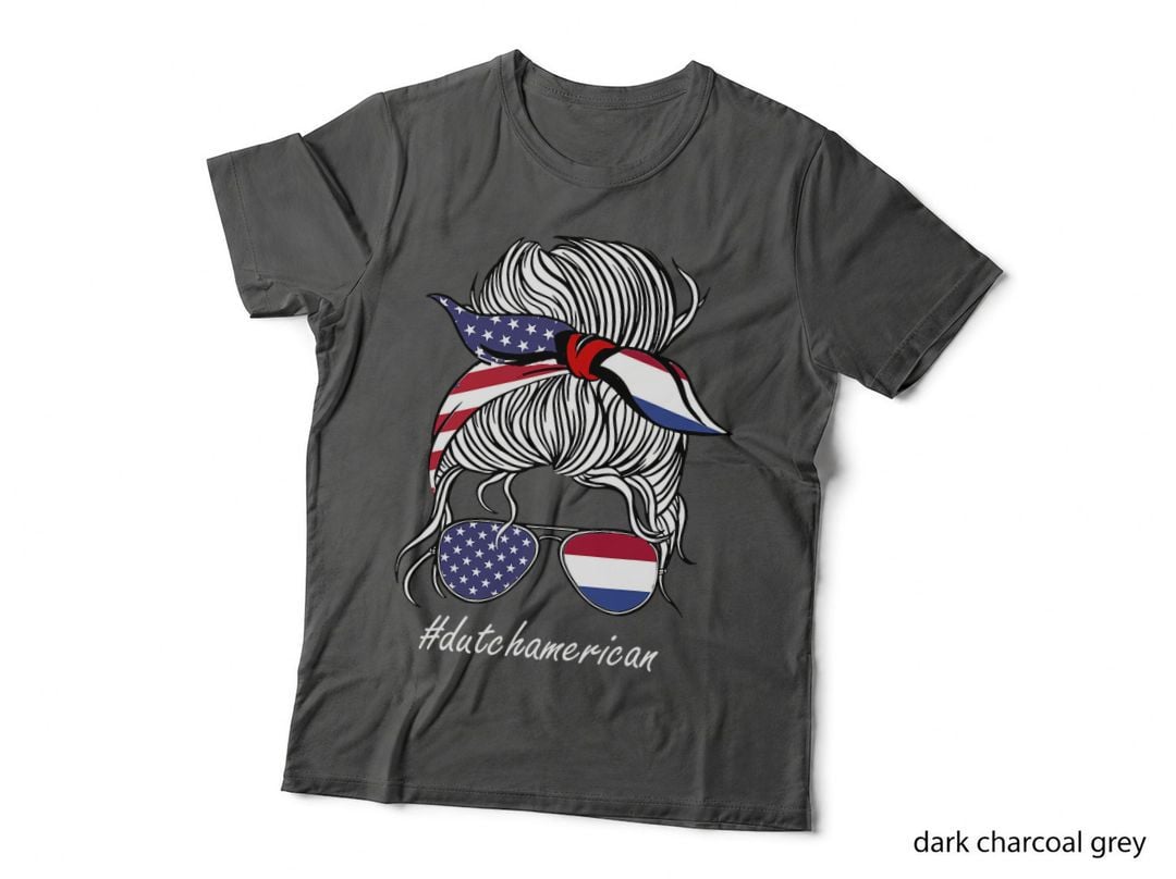 Netherlands Heritage American Women Girl Dutch Flag T-Shirt