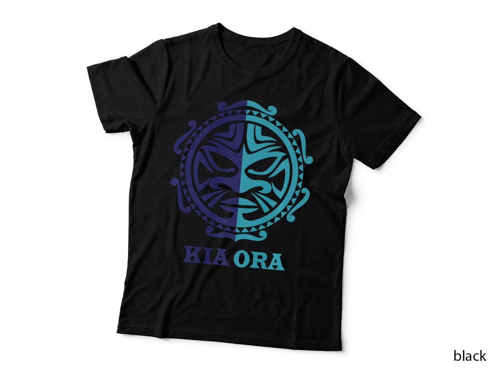 New Zealand Kia Ora Blue Culture Symbol Haka Maori Dance, Graphic T-Shirt