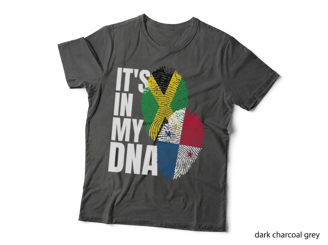Panamanian and Jamaican Mix DNA Flag Heritage T-Shirt