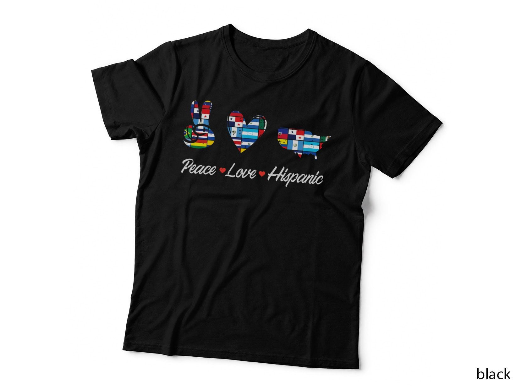 Peace Love Hispanic Heritage Month Latina Women T-Shirt