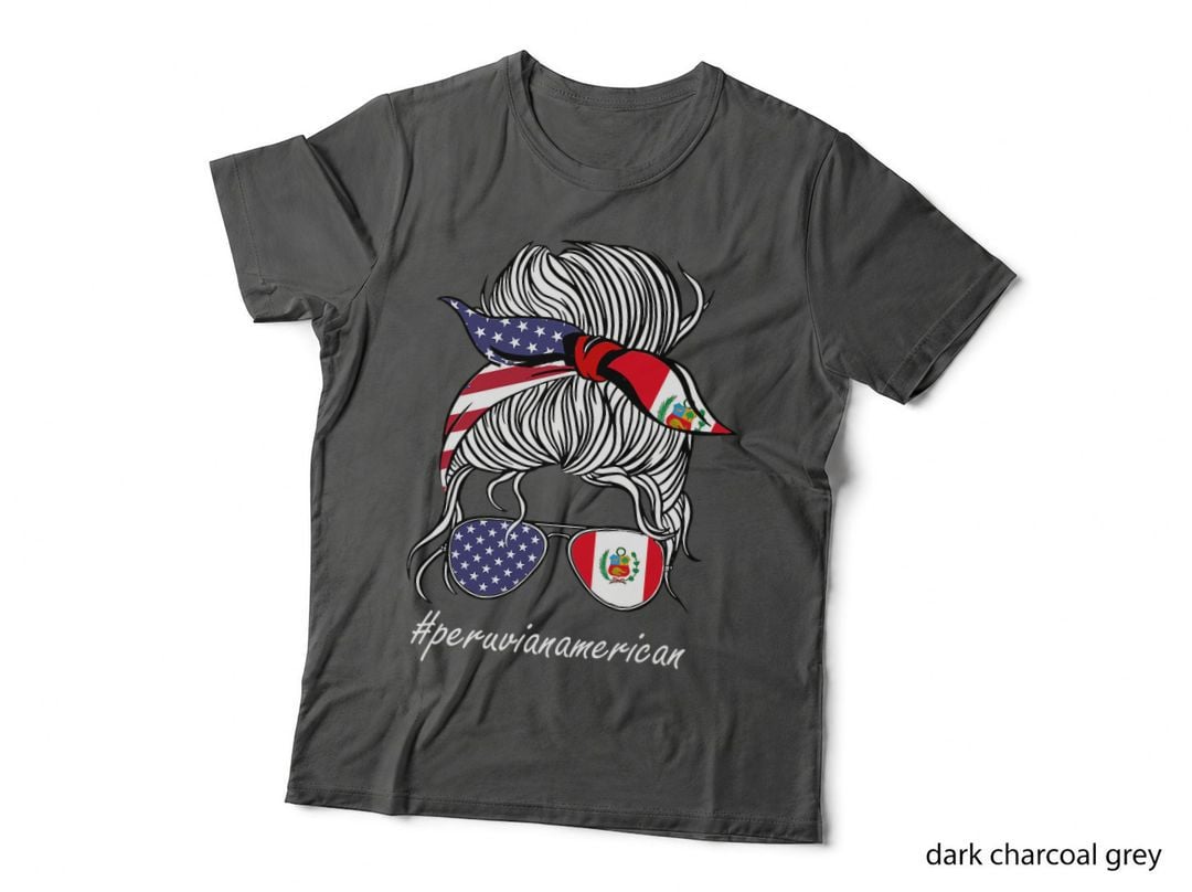 Peru Heritage American Grown Women Girl Peru Flag T-Shirt