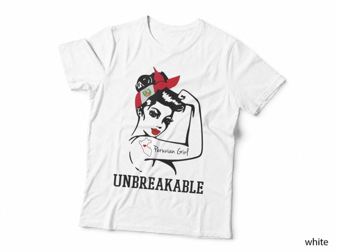 Peruvian Girl Unbreakable Heritage Peru Flag Gift T-Shirt