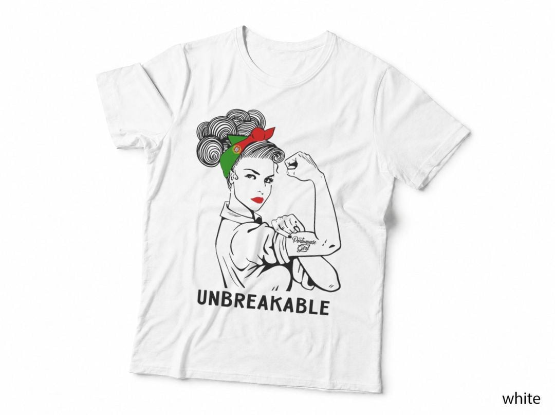 Portuguese Girl Unbreakable Heritage Portugal Flag T-Shirt
