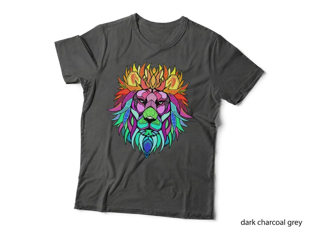 Psychedelic Lion Art, Hippie Tribal Tie Dye Trippy T-Shirt
