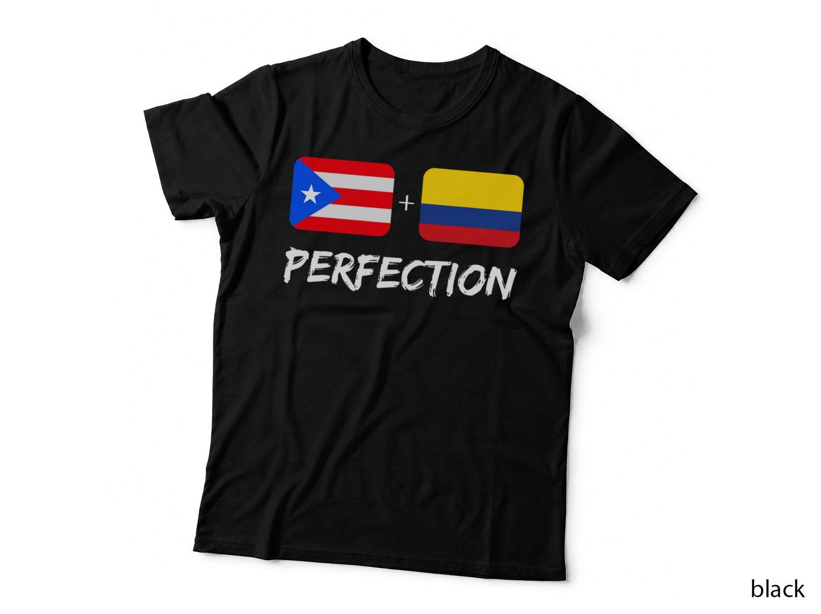 Puerto Rican Plus Colombian Perfection Heritage Flag T-Shirt