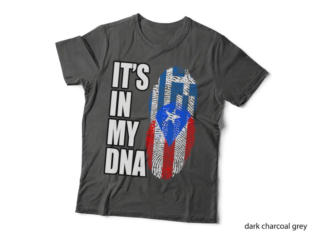 Puerto Rican and Greek Mix DNA Flag Heritage T-Shirt