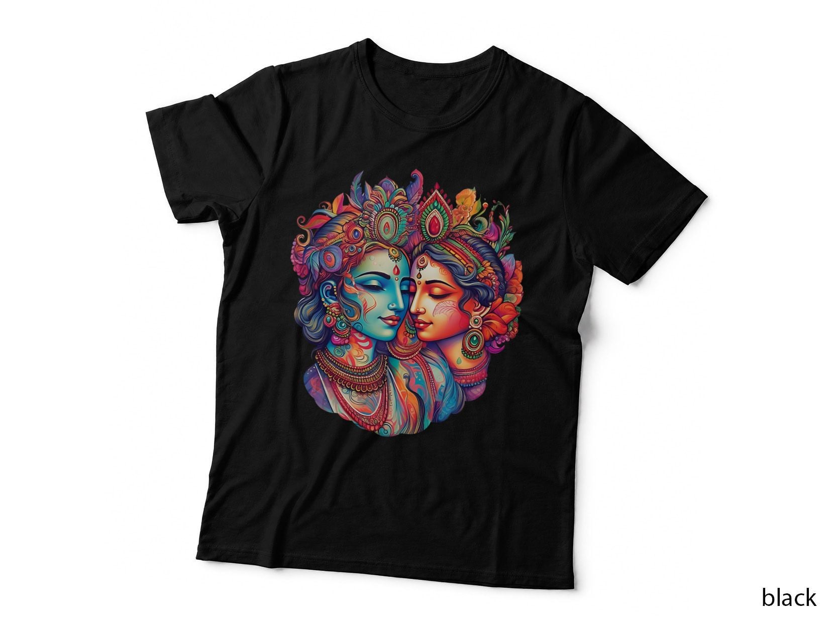 Radha Krishna - Hindu Culture Illustration T-Shirt