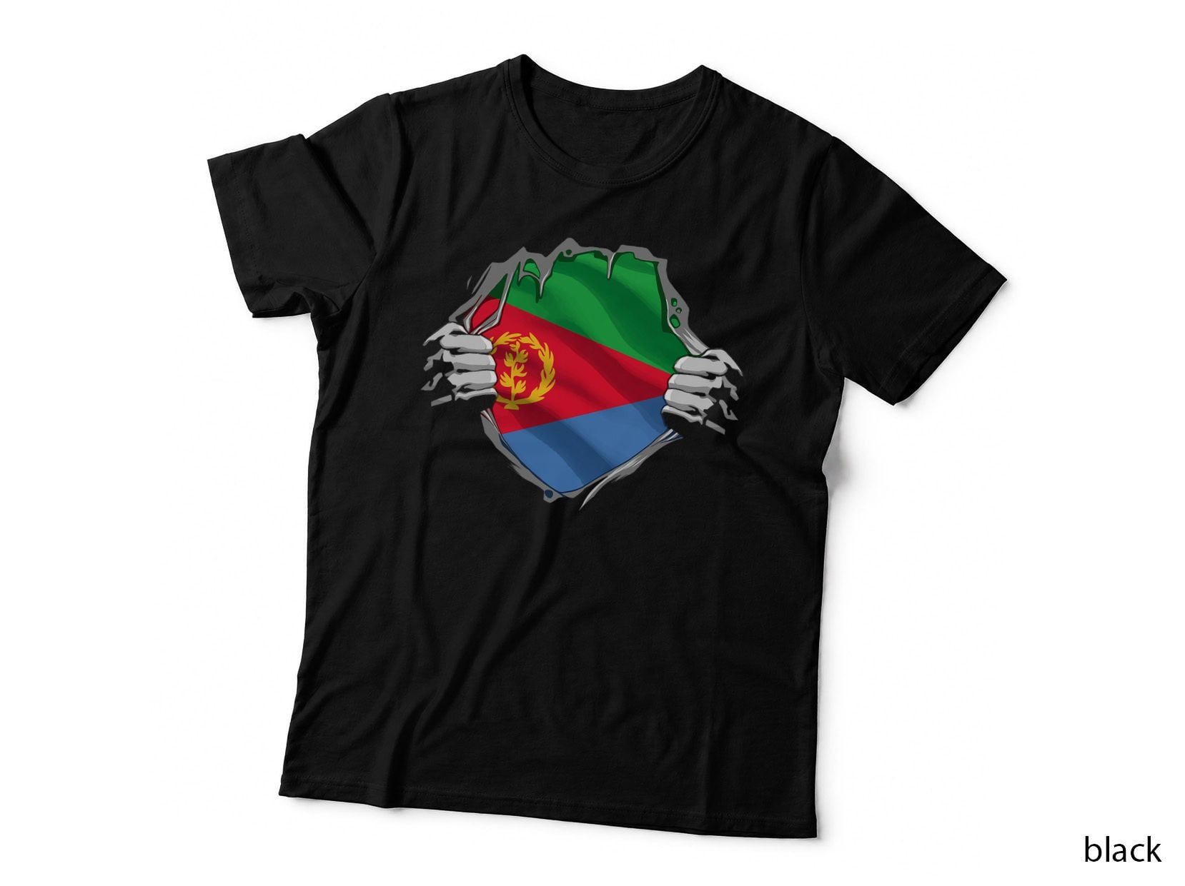 Super Eritrean Heritage Proud Eritrea Roots Flag T-Shirt