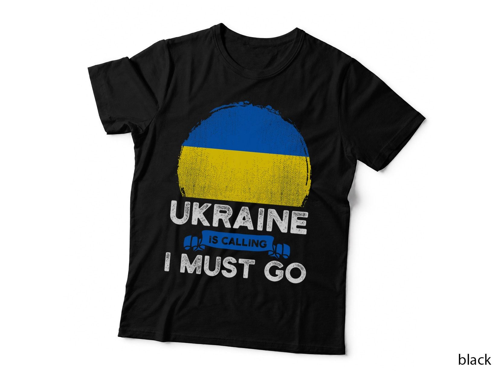 Ukraine Is Calling I Must Go Ukrainian Heritage Roots Flag T-Shirt