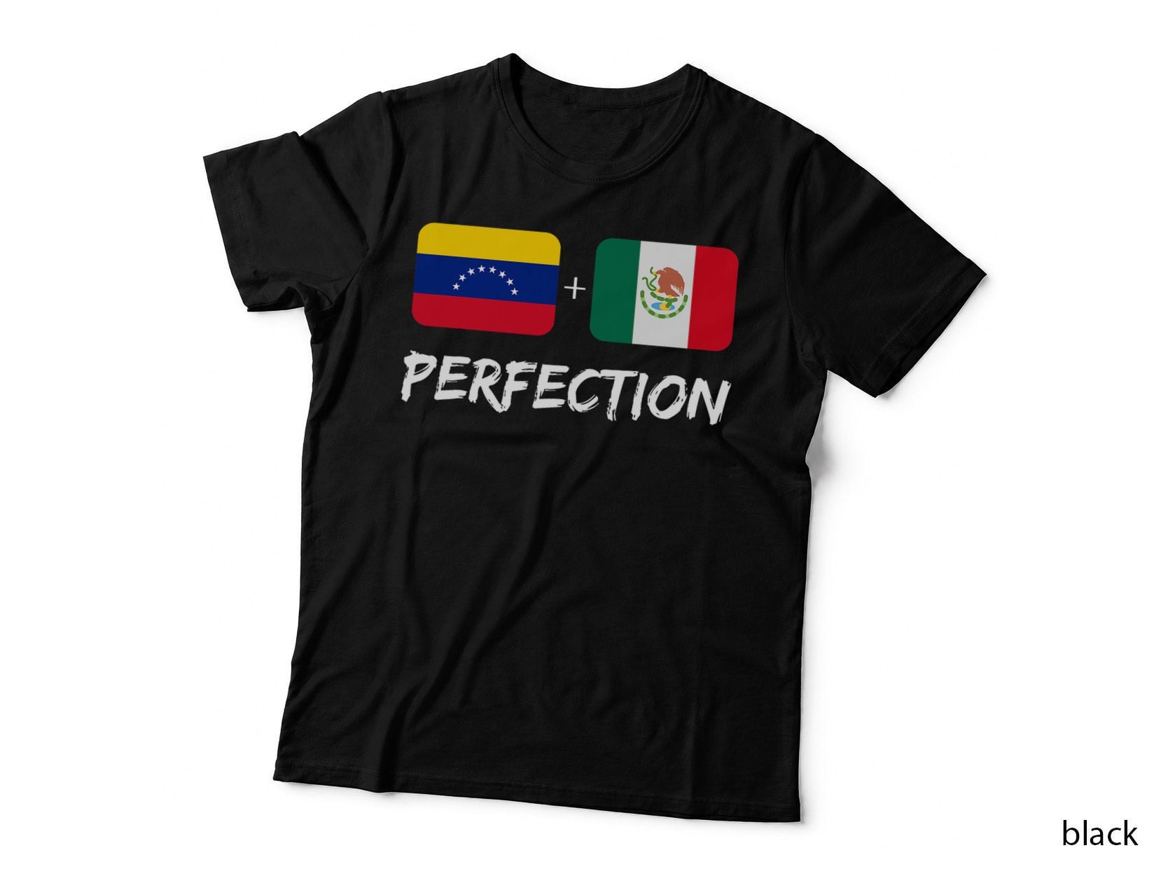Venezuelan Plus Mexican Perfection Heritage Flag T-Shirt