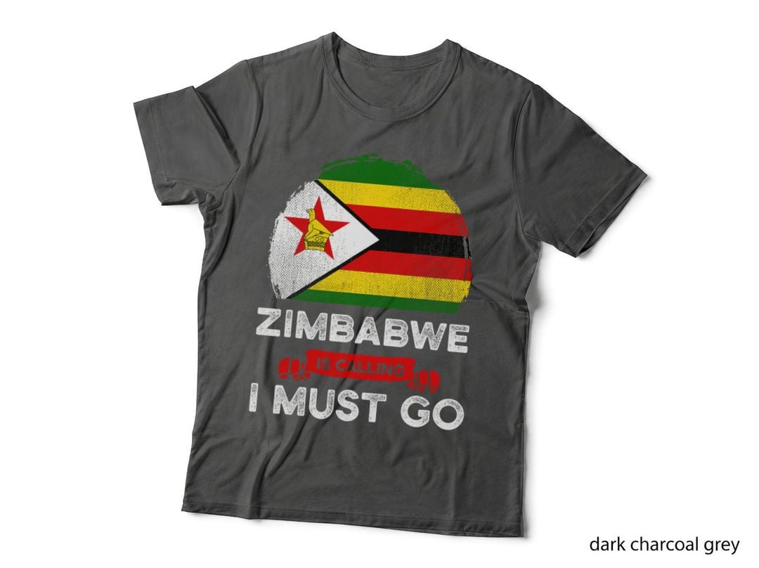 Zimbabwe Is Calling I Must Go Zimbabwean Heritage Roots Flag T-Shirt