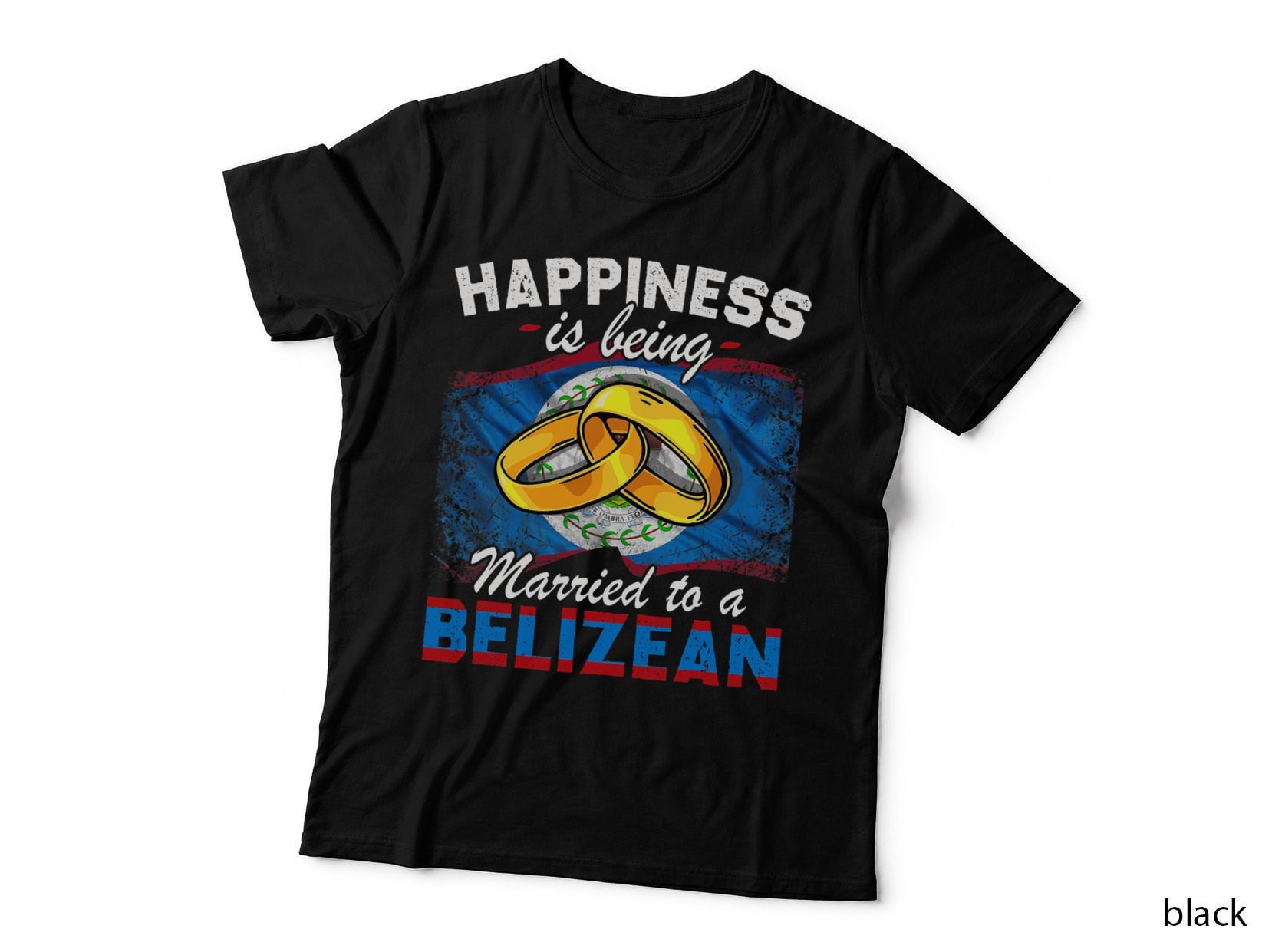 Belizean Marriage Belize Married Flag Wedded Culture T-Shirt