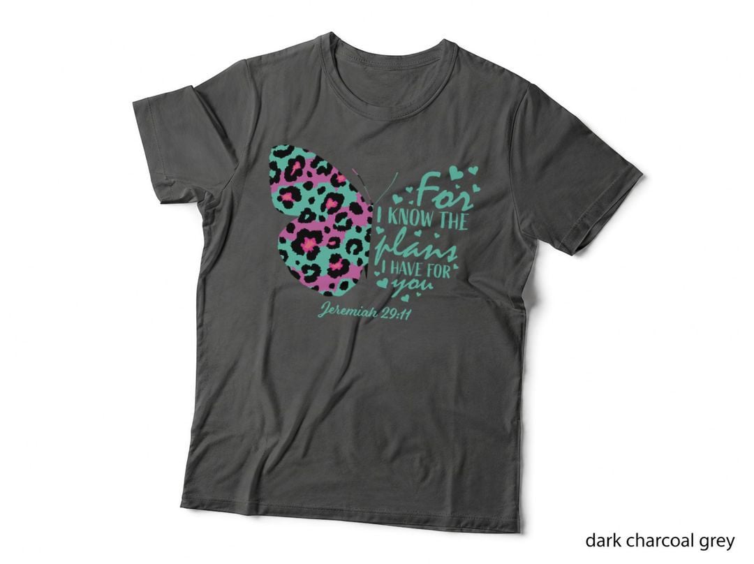 Butterfly Cheetah Print Christian Jeremiah 2911 Bible Verse T-Shirt