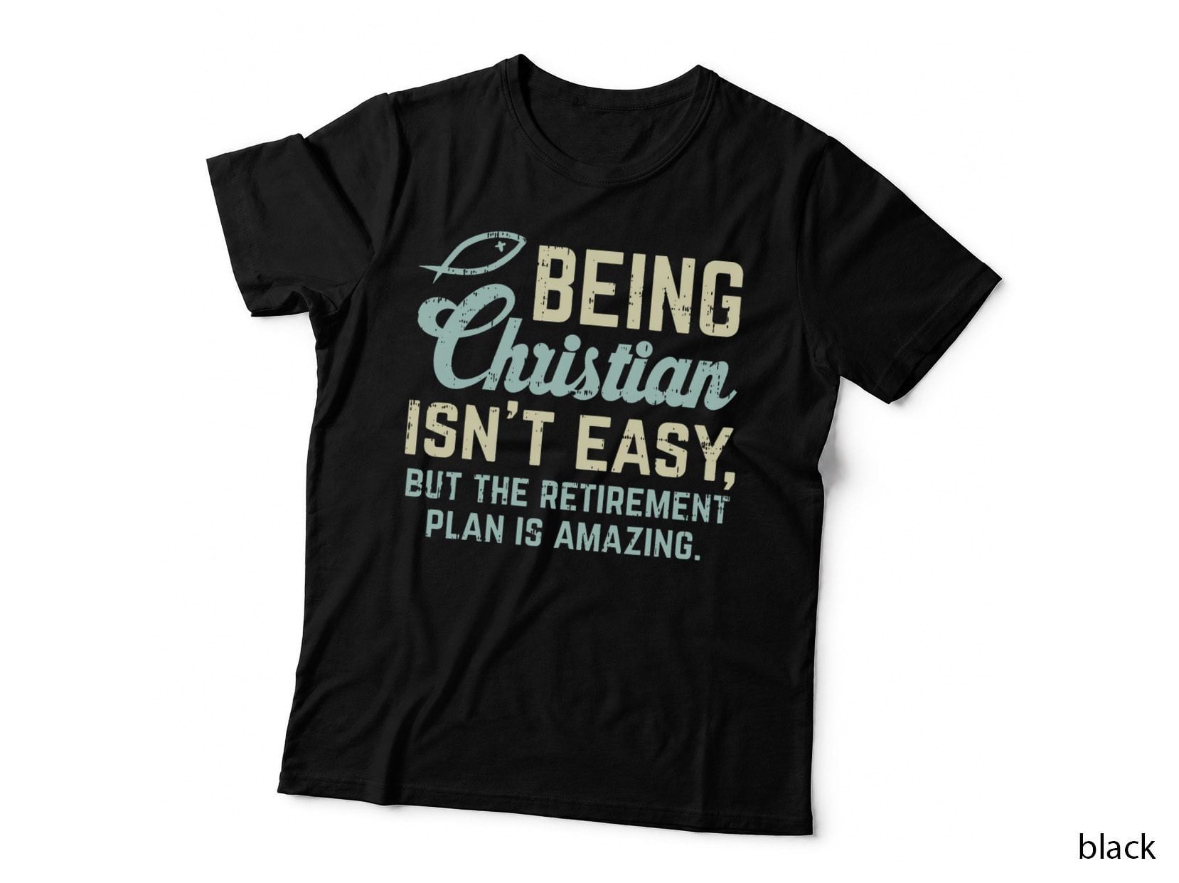 Christian Retirement Plan God Jesus Faith Religious Gift T-Shirt