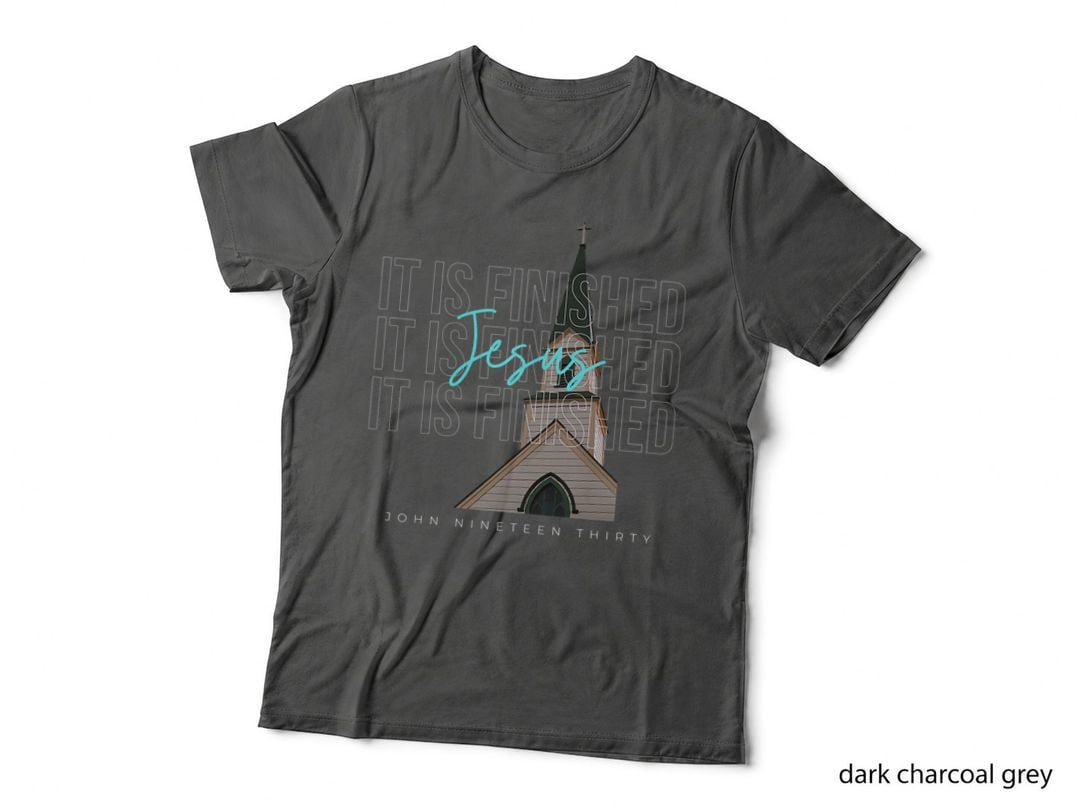 It Is Finished Jesus Christian Mens Youth by 2415 T-Shirt