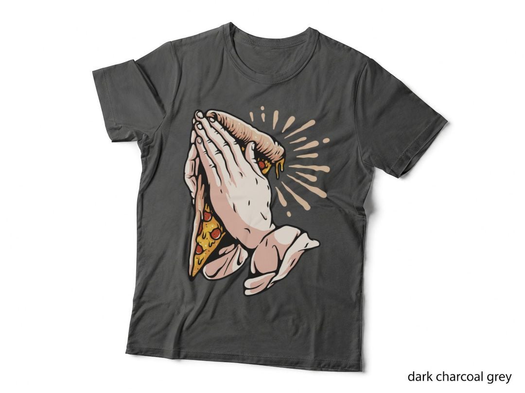 Prayer Hands Pizza Food Spiritual Pop-Art T-Shirt