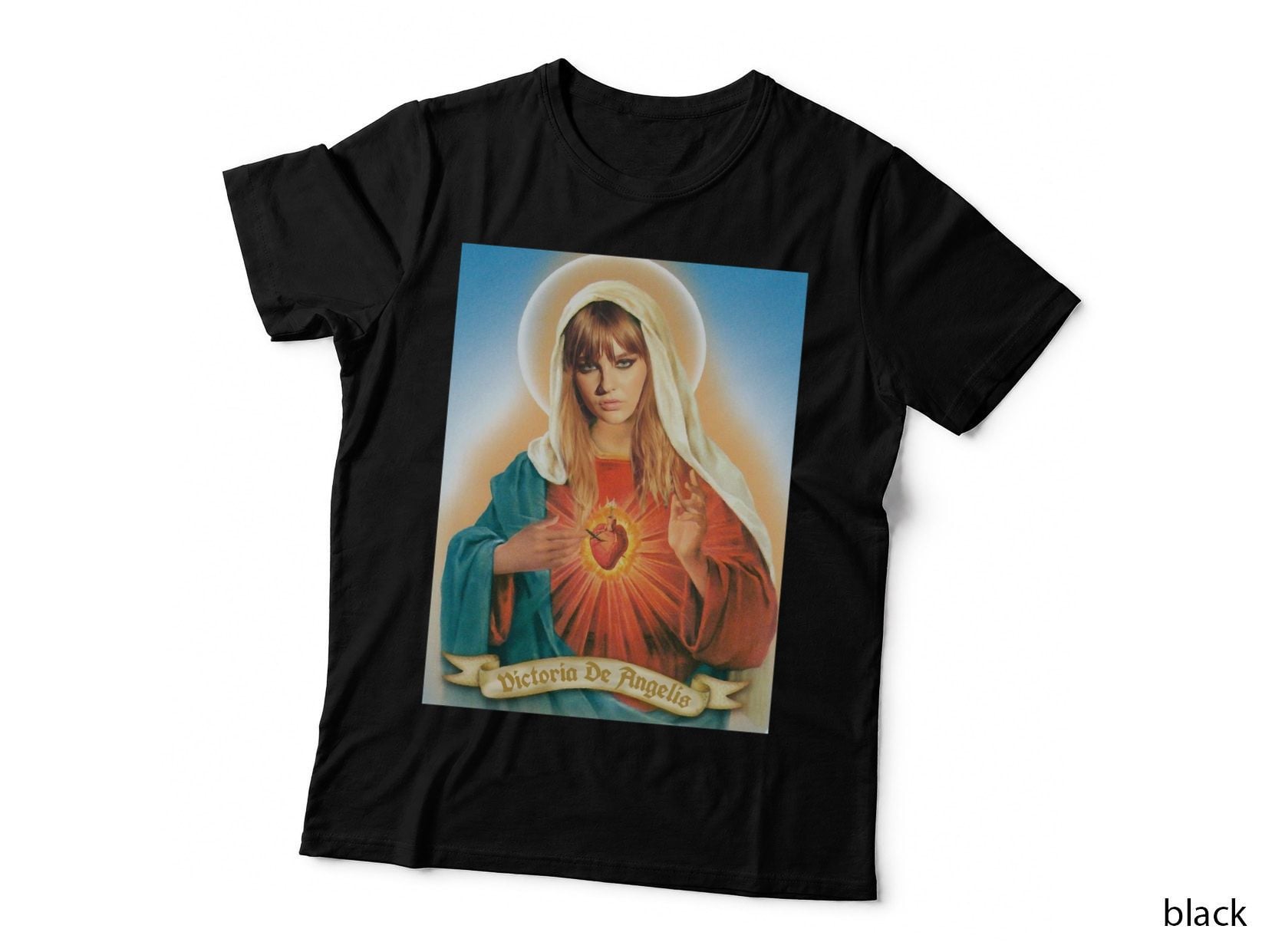 Victoria De Angelis as Mother Mary T-Shirt, Religious Art, Religious Faith