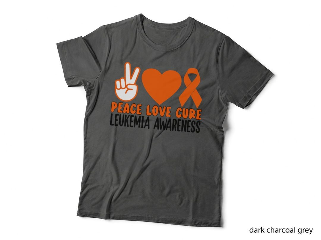 Peace Love Cure Leukemia Awareness Leukemia Awareness Design T-Shirt