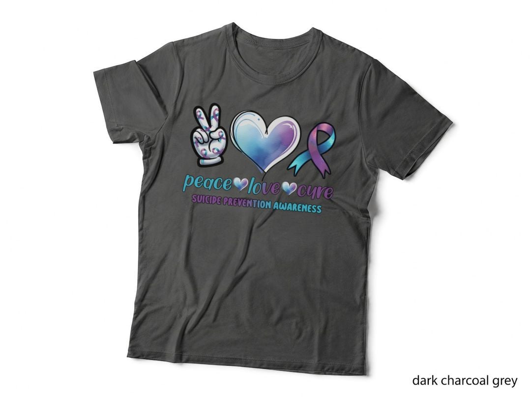 Peace Love Cure Suicide Prevention Awareness Suicide Awareness T-Shirt
