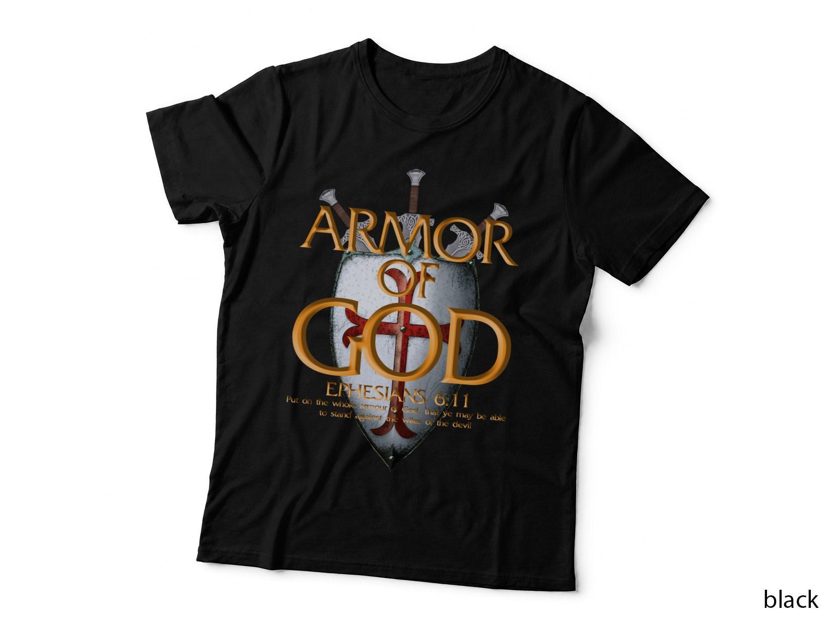 Armor of God T-Shirt, Religious Faith Apparel, Christian Clothing