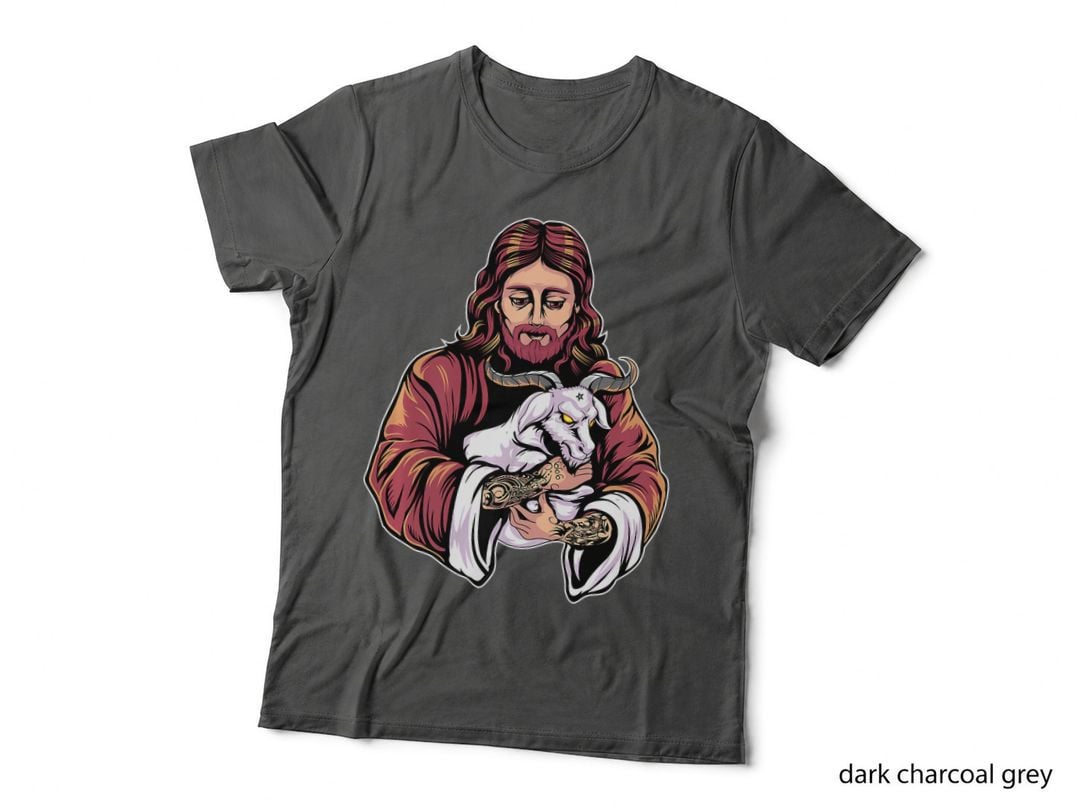 Blackcraft Jesus Loves Satan Baphomet Goat Atheist, Gift T-Shirt