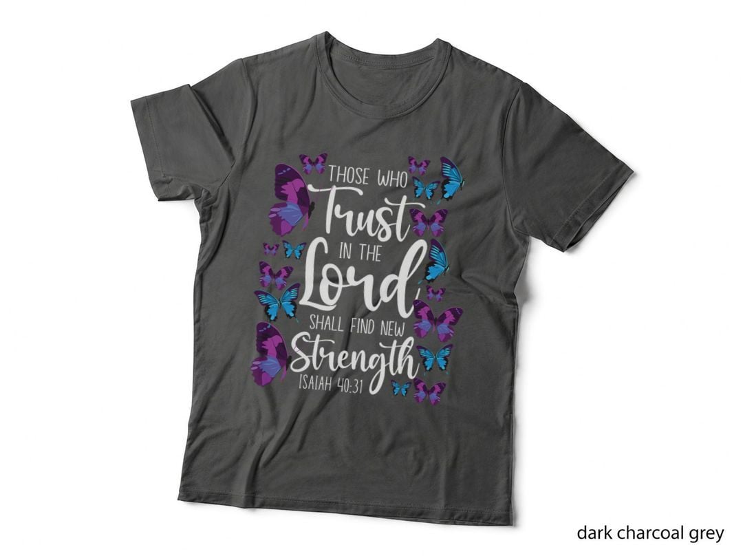 Christian Bible Verse Quote Butterfly Isaiah 4031 T-Shirt