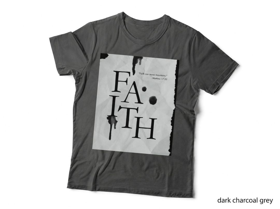 Faith Can Move Mountains T-Shirt, Religious Typography, Religious Apparel