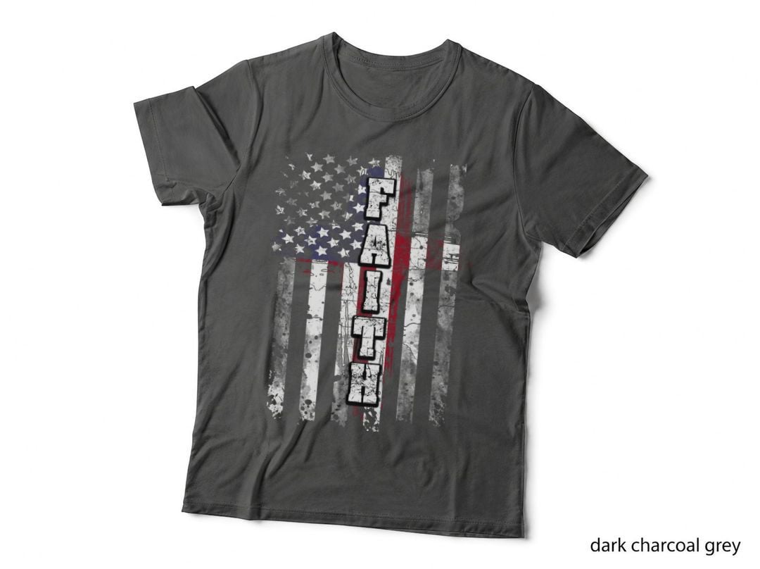 Faith Cross T-Shirt, Religious Symbol Design, Christian Apparel