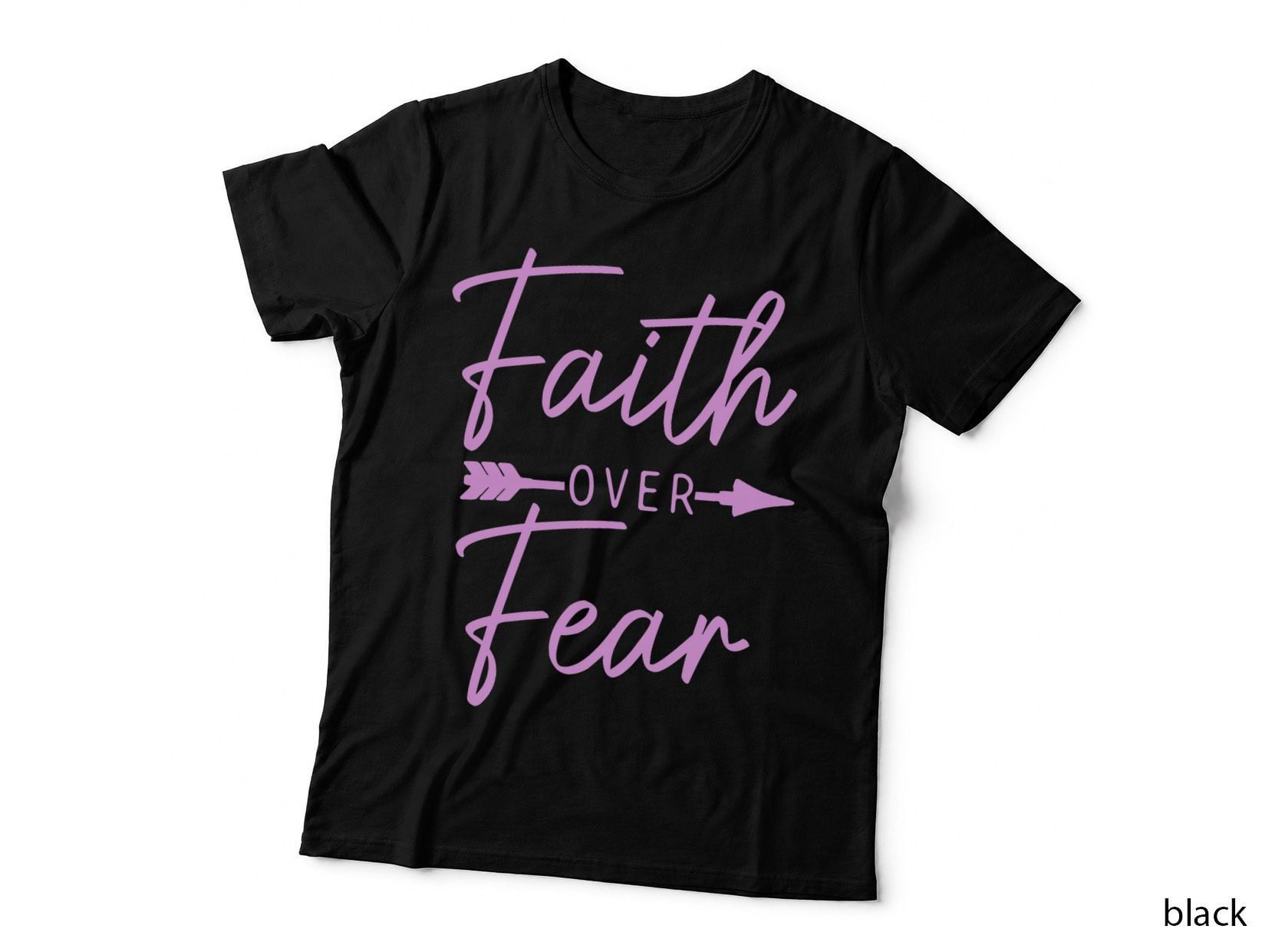 Faith Over Fear Christian Pastor Religious Bible Verse T-Shirt
