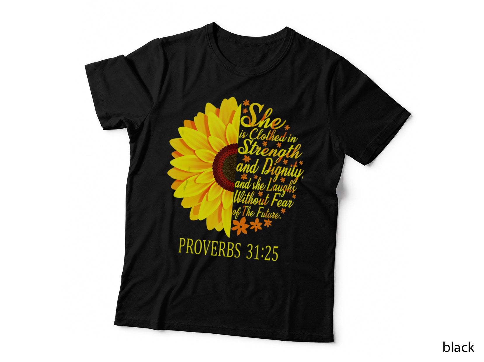 Funny Sunflower Religious Christian Bible Verse Gospel Gift T-Shirt