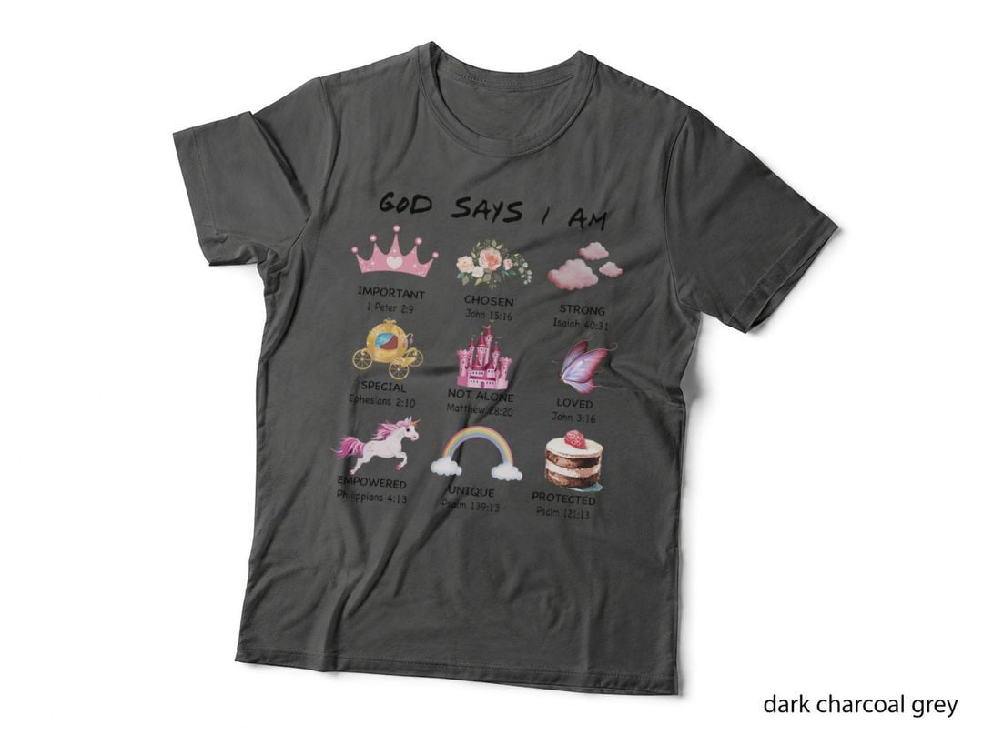 God Says I Am Princess T-Shirt, Religious Faith Apparel