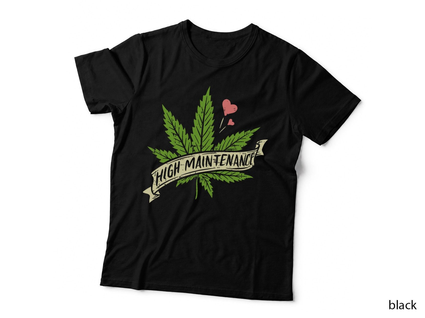 High Maintenance Weed Cannabis Pocket 420 Thc Stoner Gift T-Shirt