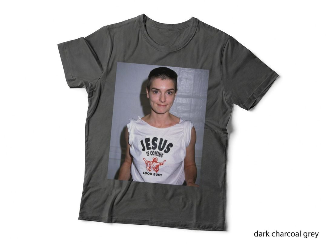 Jesus Is Coming Look Busy T-Shirt, Funny Faith Quote, Humorous Religious