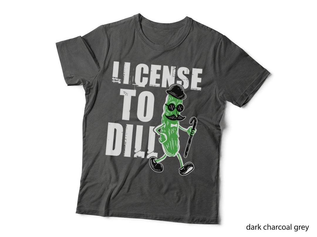 License to Dill - Pickle Lover Pun Vegetable Eater Vegan T-Shirt