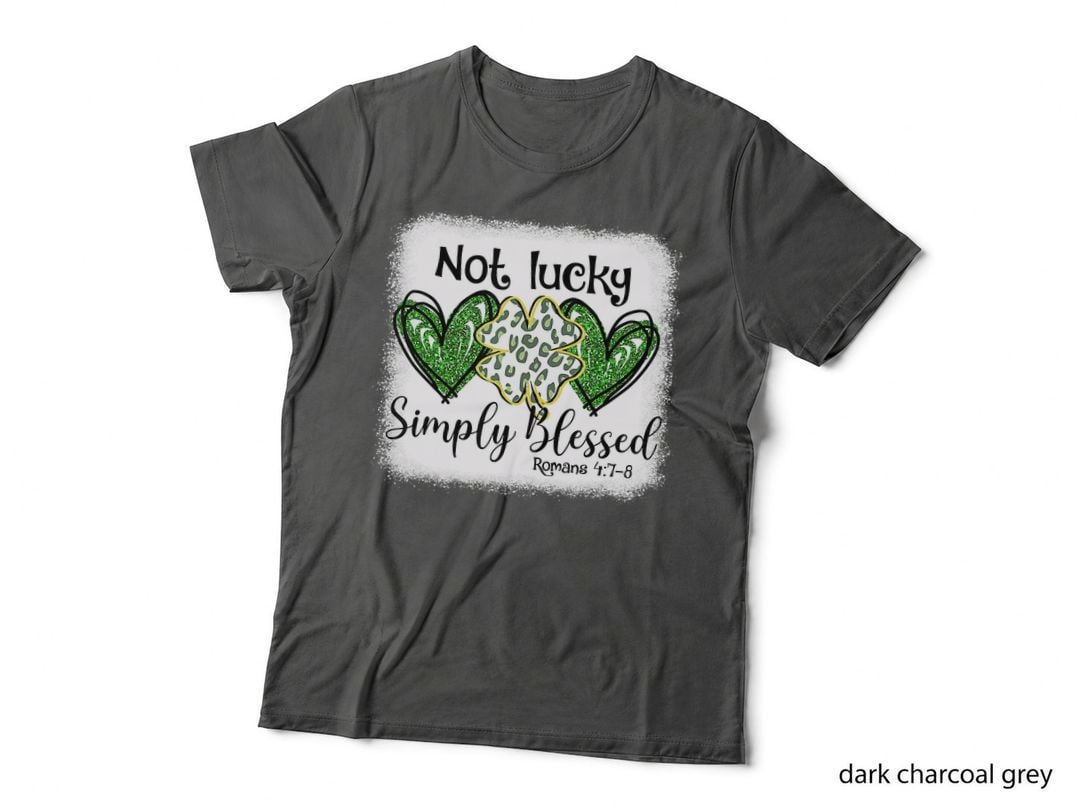 Not Lucky Just Blessed Leopard Shamrock St Patrick Day Irish T-Shirt