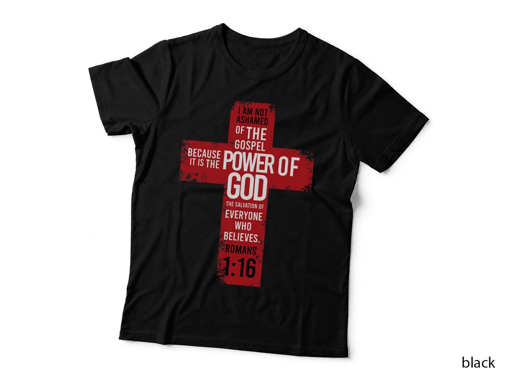 Romans 116 Bible Verse Religion Jesus Cross Christian Gift T-Shirt