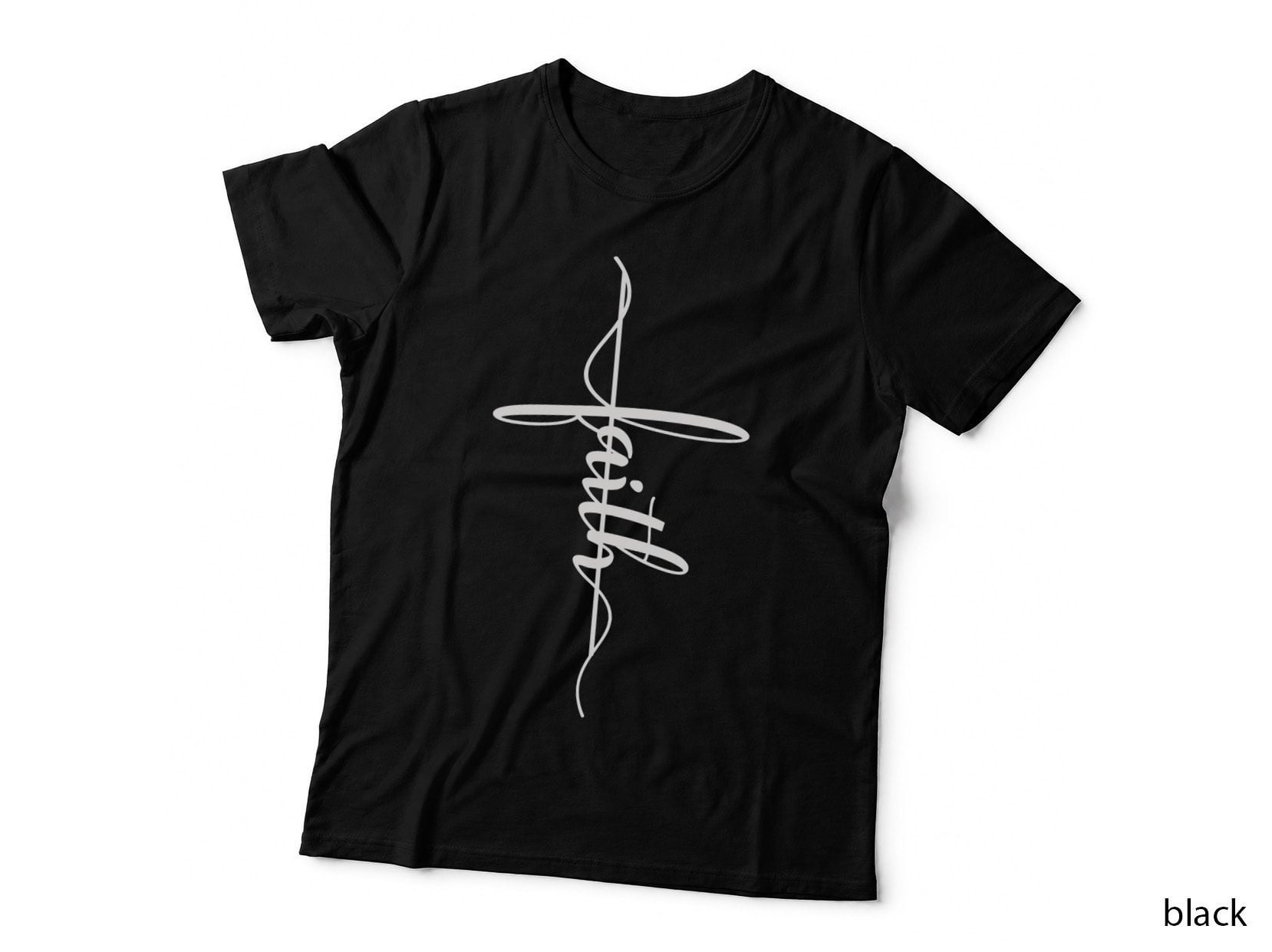 Faith, Bible Verse Christian Women Sideways Tattoo Top T-Shirt