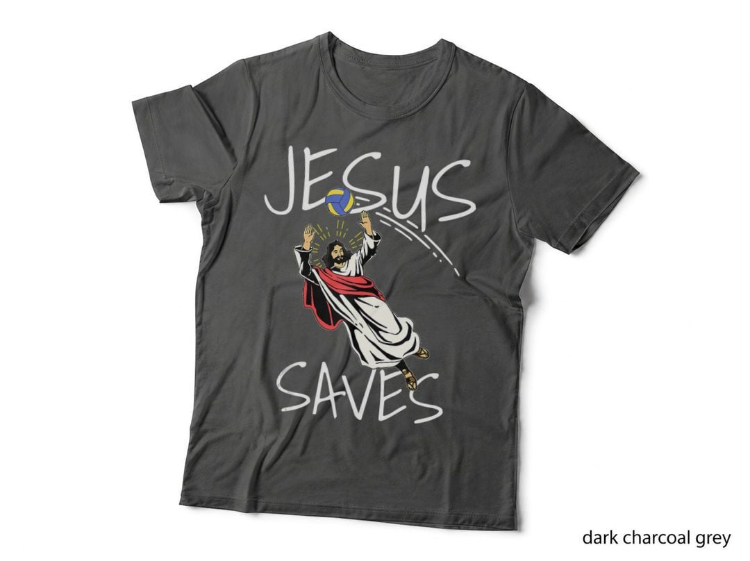 Funny Jesus Saves Volleyball Gift Shirt Volleyball Team T-Shirt