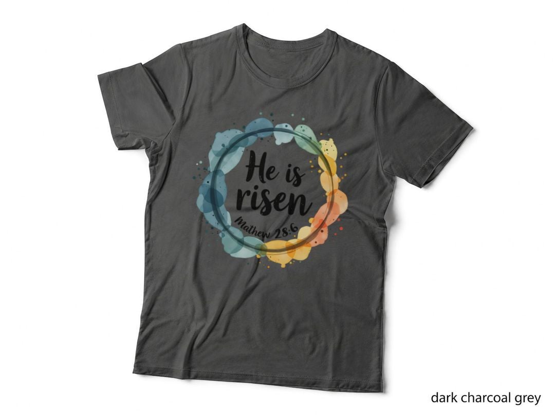 He Is Risen Matthew 28. 6 Watercolor Christian Faith Religious Graphic T-Shirt